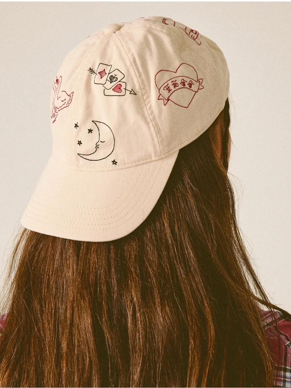 Madewell J.Crew Doodle Tattoo Embroidered Baseball Cap Hat - NWT
